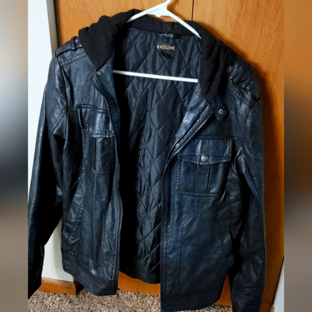 Faux leather jacket